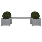Fallen Fruits Bench With Planters – Grey