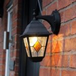 Dusk til Dawn Victorian Wall Stain Glass Light