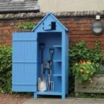 Kingfisher Blue Wooden Garden Tool Shed – W2.5ft x D1.6ft