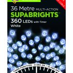 Premier Supabright Multi Action 36m LED Christmas Lights (White)