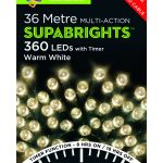 Premier Supabright Multi Action 36m LED Christmas Lights (Warm White)