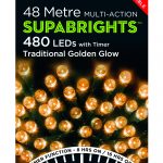 Premier Supabright Multi Action 48m LED Christmas Lights (Traditional Golden Glow)