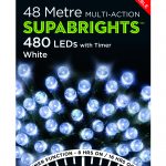 Premier Supabright Multi Action 48m LED Christmas Lights (White)