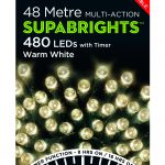 Premier Supabright Multi Action 48m LED Christmas Lights (Warm White)