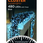 Premier Cluster Supabright Multi-Action 6.2m LED Christmas Lights (Blue)