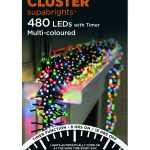 Premier Cluster Supabright Multi-Action 6.2m LED Christmas Lights (Multi-Colour)