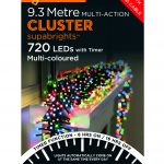 Premier Cluster Supabright Multi-Action 9.3m LED Christmas Lights (Multi-Colour)
