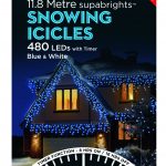Premier Snowing Icicle Multi-Action 11.8m with LED Christmas Lights (Blue/White)