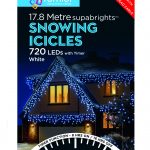 Premier Snowing Icicle Multi-Action 17.8m LED Christmas Lights (White)