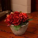 Mixed Red Flower Table Arrangement By Sia