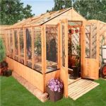 BillyOh 4000 Lincoln Wooden Clear Wall Greenhouse with Opening Roof Vent – 6 x 6 Lincoln Wooden Greenhouse