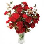 Red and Gold Carnations 10 Stems