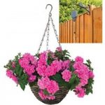 Petunia Tumbelina Scented Dark Pink 2 Pre-Planted Rattan H/Baskets with Pulleys