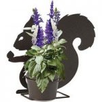 1 Pre-Planted Squirrel Silhouette Planter with Salvia Seascape Plants