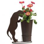 Cat Silhouette Pot Pre Planted with Bellis Belle