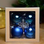 Handmade Blue Glass Baubles By Sia