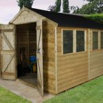 Forest Garden Apex Tongue & Groove Pressure Treated Double Door 10 x 8 (ASSEMBLED)