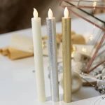 Tall Led Candles With Auto Timer (set Of 2)
