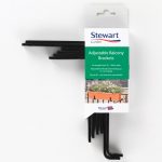 Stewart Adjustable Balcony Brackets Troughs (Black)