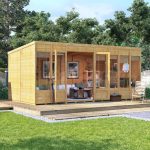 16 x 8 BillyOh Bella Tongue and Groove Pent Roof Garden Summerhouse
