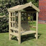 Cottage 2 Seater Arbour with Trellis Back and Sides.