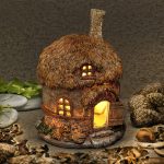 Garden Glows “Home of Orion Wintermoon” Illuminated Fairy House for Garden