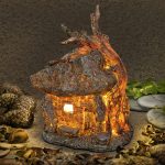 Garden Glows “Home of Beatrice Meadow Witch” Illuminated Small Fairy Dwelling