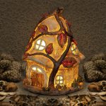 Garden Glows “Home of Maisy Dawnstorm” Illuminated Solar Light Fairy House