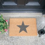Grey Star Door Mat
