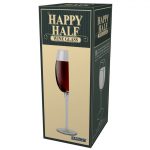 Happy Half Wine Glass