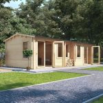 BillyOh Hub Garden Office Log Cabin – W8.0m x D3.5m – 70mm