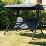 Replacement Canopy for Boston 3 Seater Black Swing
