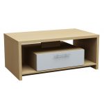 Oak and White Tamara Coffee Table with 1 Drawer