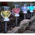 Smart Garden Solar Crystal Glass Marker Light – 4 Pack