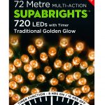 Premier Supabright Multi Action 72m LED Christmas Lights (Traditional Golden Glow)