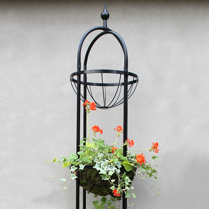 Obelisk Planter – Traditional Gloss Black | All Garden Plants : Plants ...