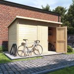 BillyOh Pent Log Cabin Windowless Heavy Duty Bike Store Range – 14×8 Log Cabin Double Door – 28mm