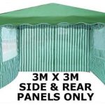 3x3m Panels 3 Piece For Gazebo Green