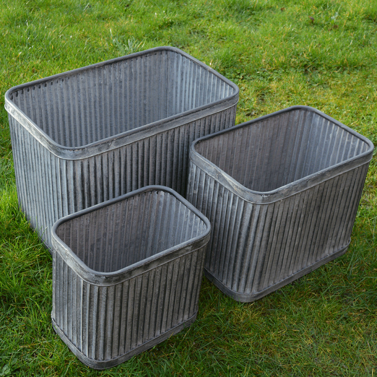 Set Of 3 Corrugated Metal Planters All Garden Plants Plants Garden   Planters 1 768x768 