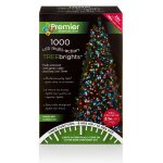 Premier 1000 Multi-Action TreeBrights with Timer LED Christmas Lights (Multi Colour)