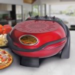 Smart Red Rotating Stone & Grill Pizza Oven