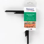 Stewart Adjustable Wall Brackets for Troughs (Black)