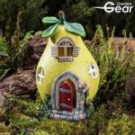 Solar Light Up Pear Fairy House