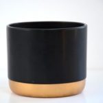 Two-tone Ceramic Pots – Black/Gold